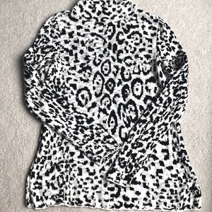 Chico’s black and white spotted sweater